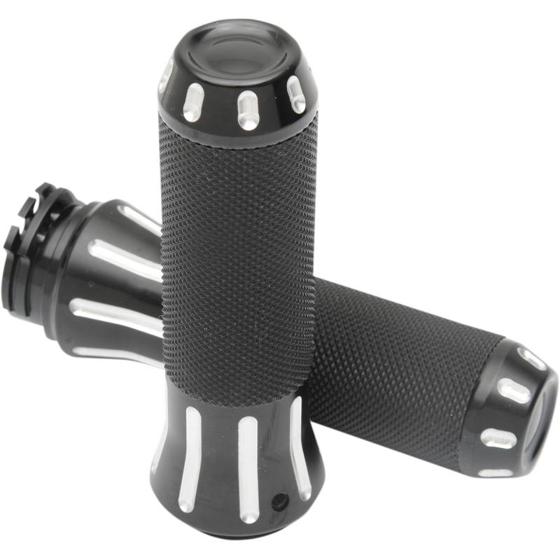 DRAG SPECIALTIES GRIPS COBRA BLACK CUT 354126