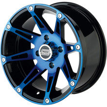 Load image into Gallery viewer, MOOSE UTILITY DIVISION TYPE 387X 12X8 4/156 4+4 MACHINED W/BLACK-BLUE 387MO128156BWB4