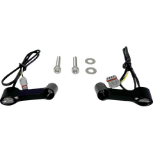 Load image into Gallery viewer, KODLIN ELYPSE 2-1 LED FRONT TURN SIGNALS FOR SPORTSTER S MODELS BLK K68497