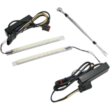 Load image into Gallery viewer, CUSTOM DYNAMICS 14-19 FLHT LIGHT FAIR VENT TRIM AMB/WHT CDVENT-TF-AWKIT