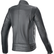 Load image into Gallery viewer, Alpinestars STELLA DYNO LEATHER JACKET, Black/Tar Gray/ Dark Gray, Small