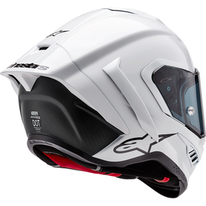 ALPINESTARS (ROAD) S-R10 SOLID HELMET WHT GLS/BLK MT L 8200124-2170-L
