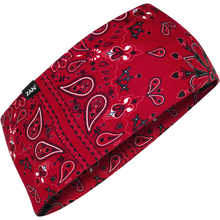 Load image into Gallery viewer, ZAN HEADGEAR HEADBAND SPFLX RED PAISLY HBL106