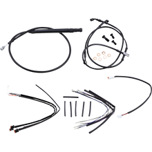 Load image into Gallery viewer, BURLY BRAND Cable Kit - Jail Bar - 12" Handlebars - Black Vinyl B30-1264