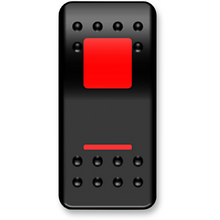 Load image into Gallery viewer, MOOSE UTILITY DIVISION MOOSE BRANDED SWITCH ROCKER ON/OFF RED GNR-PWR