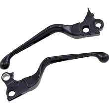 Load image into Gallery viewer, DRAG SPECIALTIES 96-17 B/T SLOTTED BLACK LEVER SET 0610-0142