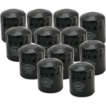 Load image into Gallery viewer, S&amp;S CYCLE Filter, Oil, 99-17 TC/17-UP MIL8 OIL FILTER BLK 12PK 310-0241
