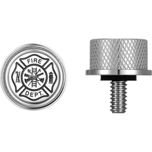 Load image into Gallery viewer, FIGURATI DESIGNS SEAT SCREW WITH SILVER 3M MALTESE CROSS-FIRE INSERT FD74-SEAT_SCREW-SS