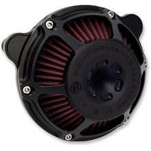 Load image into Gallery viewer, PERFORMANCE MACHINE 08-16 FLHT MAX HP A/CLEANER BLK OPS 0206-2081-SMB
