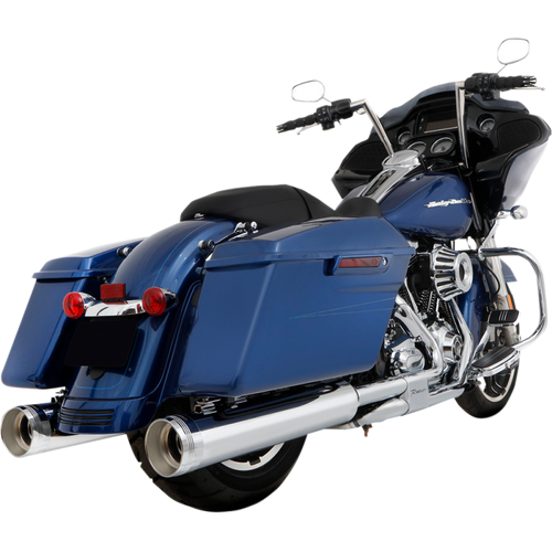 RINEHART RACING 95-16 FL MOTOPRO45 MUFFLERS CHR/CHR TRAD 500-0108TC