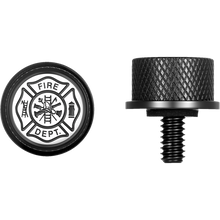Load image into Gallery viewer, FIGURATI DESIGNS SEAT SCREW BLACK WITH 3M MALTESE CROSS-FIRE INSERT FD74-SEAT_SCREW-BLK