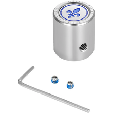 Load image into Gallery viewer, FIGURATI DESIGNS BLUE FLEUR-DE-LIS SHIFTER COVER SILVER FD05-HTSC-SS
