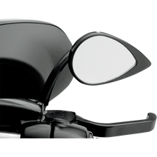 Load image into Gallery viewer, DRAG SPECIALTIES TEARDROP MIRROR BLK SHORT STEM (EA) 0640-0390