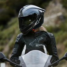 Load image into Gallery viewer, ALPINESTARS (ROAD) S-R10 SOLID HELMET BLK CARB M&amp;G S 8200124-1902-S - Motomike Canada