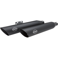 Load image into Gallery viewer, S&amp;S CYCLE MUFFLER S/C BLK 50S FLFB 550-0752B