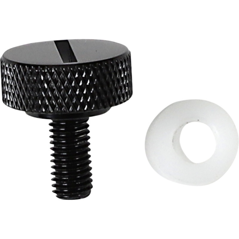 DRAG SPECIALTIES SEAT KNOB BLK SLOT 1/4-28 370296