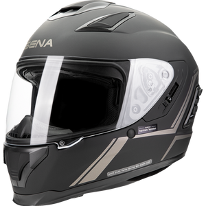 SENA STRYKER SMART HELMET FULL-FACE MATT BLACK M SIZE DOT STRYKER-MB00M1