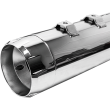 Load image into Gallery viewer, S&amp;S CYCLE 95-16 FLHT MUFFLERS 4.5" CHR/THRST 550-0620