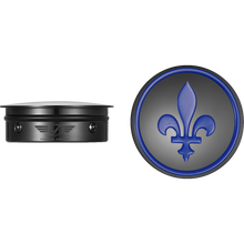 Load image into Gallery viewer, FIGURATI DESIGNS BLUE FLEUR-DE-LIS SWING ARM COVER BLACK FD05-BK