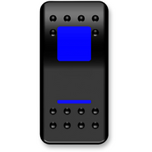 Load image into Gallery viewer, MOOSE UTILITY DIVISION MOOSE BRANDED SWITCH ROCKER ON/OFF BLUE GNB-PWR