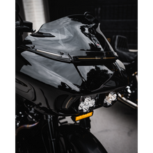 Load image into Gallery viewer, CUSTOM DYNAMICS LIGHTS LED WINDSHIELD TRIM GLOSS BLACK ROAD GLIDE CD-RG-CV-W-B