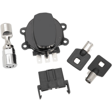 Load image into Gallery viewer, DRAG SPECIALTIES SWITCH GL/BLK W/FRK LK 00-10 FXST 21-0209GBK