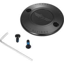 Load image into Gallery viewer, FIGURATI DESIGNS TIMING COVER BLACK WITH FIGURATI DESIGNS LOGO, 2-HOLE FD01-TC-2H-BLK