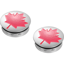 Load image into Gallery viewer, FIGURATI DESIGNS RED MAPLE LEAF SWING ARM COVER SILVER FD03-SS