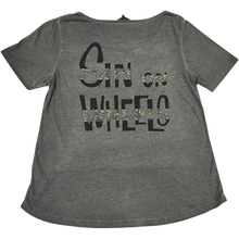 Load image into Gallery viewer, LETHAL THREAT TEE WMN SINWHEELS GRY MD LA20613M