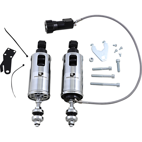 PROGRESSIVE SUSPENSION 00-17 FXST/FLST 422 SERIES SHOCKS W/RAP CHR 422-4104C