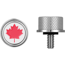 Load image into Gallery viewer, FIGURATI DESIGNS RED MAPLE LEAF SEAT SCREW SILVER FD03-SEAT_SCREW-SS
