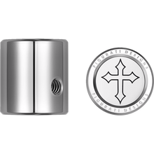 Load image into Gallery viewer, FIGURATI DESIGNS HEEL-TOE SHIFTER COVER SILVER WITH MALTESE CROSS FD41-HTSC-SS