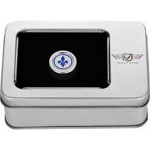 Load image into Gallery viewer, FIGURATI DESIGNS BLUE FLEUR-DE-LIS SHIFTER COVER SILVER FD05-HTSC-SS