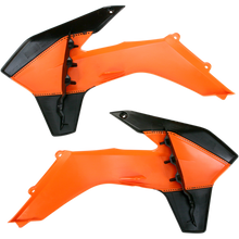 Load image into Gallery viewer, Acerbis - 13-16 KTM SX125/150/ SX250/XC/SX-F/XC-F/EXC/XC-W/XCF-W Radiator Shroud - White/Orange (2314251088)