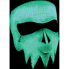 Load image into Gallery viewer, ZAN HEADGEAR FACE MASK GREY SKULL GLOW IN THE DARK WNFM081G