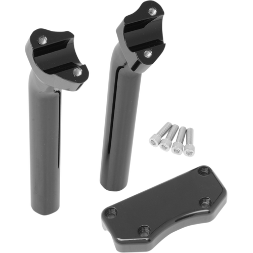 DRAG SPECIALTIES RISER BUFF W/CLAMP 9.5 BK 0602-0595
