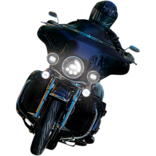 Load image into Gallery viewer, CUSTOM DYNAMICS HEADLIGHT PB ADPT 7" BLK PB-7A-13-B