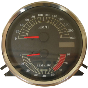 Drag Specialties Electronic Speedometer Km/h For Harley w/tach FXST-FLST-FLHR 1999-03