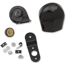 Load image into Gallery viewer, DRAG SPECIALTIES HORN KIT 91-19 FLHT/91-17 S/TAIL  GL/BLK HORN KIT E11-6167GB