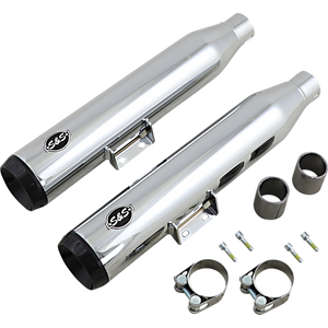 S&S CYCLE MUFFLER CHR GN50S ST D/H 550-0757B
