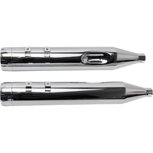 Load image into Gallery viewer, S&amp;S CYCLE 95-16 FLHT MUFFLERS 4.5&quot; CHR/THRST 550-0620