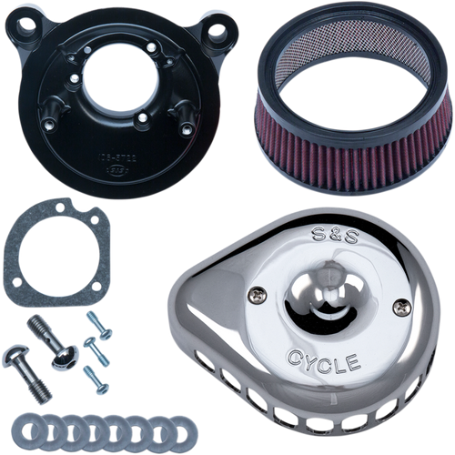 S&S CYCLE 01-17 TW/CAM EFI CHR MINI T/DROP A/CLEANER 170-0441