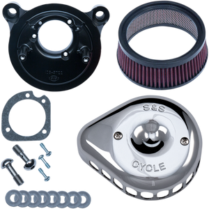 S&S CYCLE 01-17 TW/CAM EFI CHR MINI T/DROP A/CLEANER 170-0441