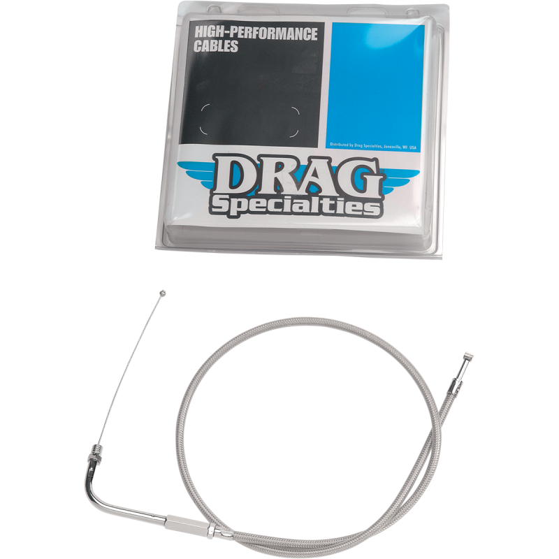 DRAG SPECIALTIES S/STEEL FL IDLE CABLE 5340700B