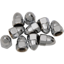 Load image into Gallery viewer, DRAG SPECIALTIES 3/8-16 CHRM ACORN NUTS(10) CY-CHROME MPB107