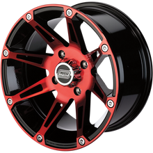 Load image into Gallery viewer, MOOSE UTILITY DIVISION TYPE 387X 12X7 4/110 4+3 MACHINED W/BLACK-RED 387MOL127110BWR4