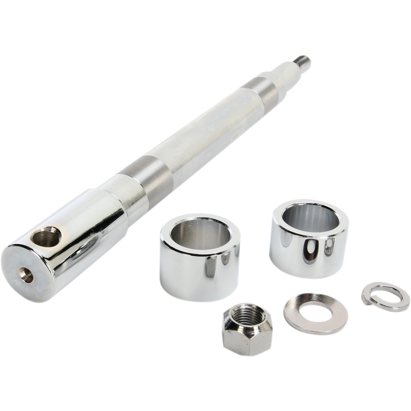 DRAG SPECIALTIES AXLE FRT CHR 00-07 FLT 16-0324NU