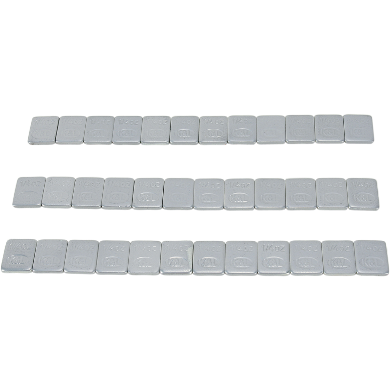 K&L SUPPLY SILVER STICK ON WHEEL WEIGHTS 36PK 32-2415