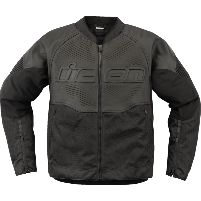 ICON JACKET OVERLORD3 LEATHER CE BK XL 2810-4115