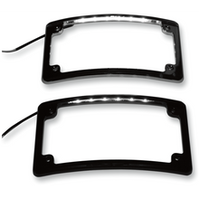 Load image into Gallery viewer, CUSTOM DYNAMICS LED LIC/PLATE FRAME CHROME LPF-RAD-C-LP